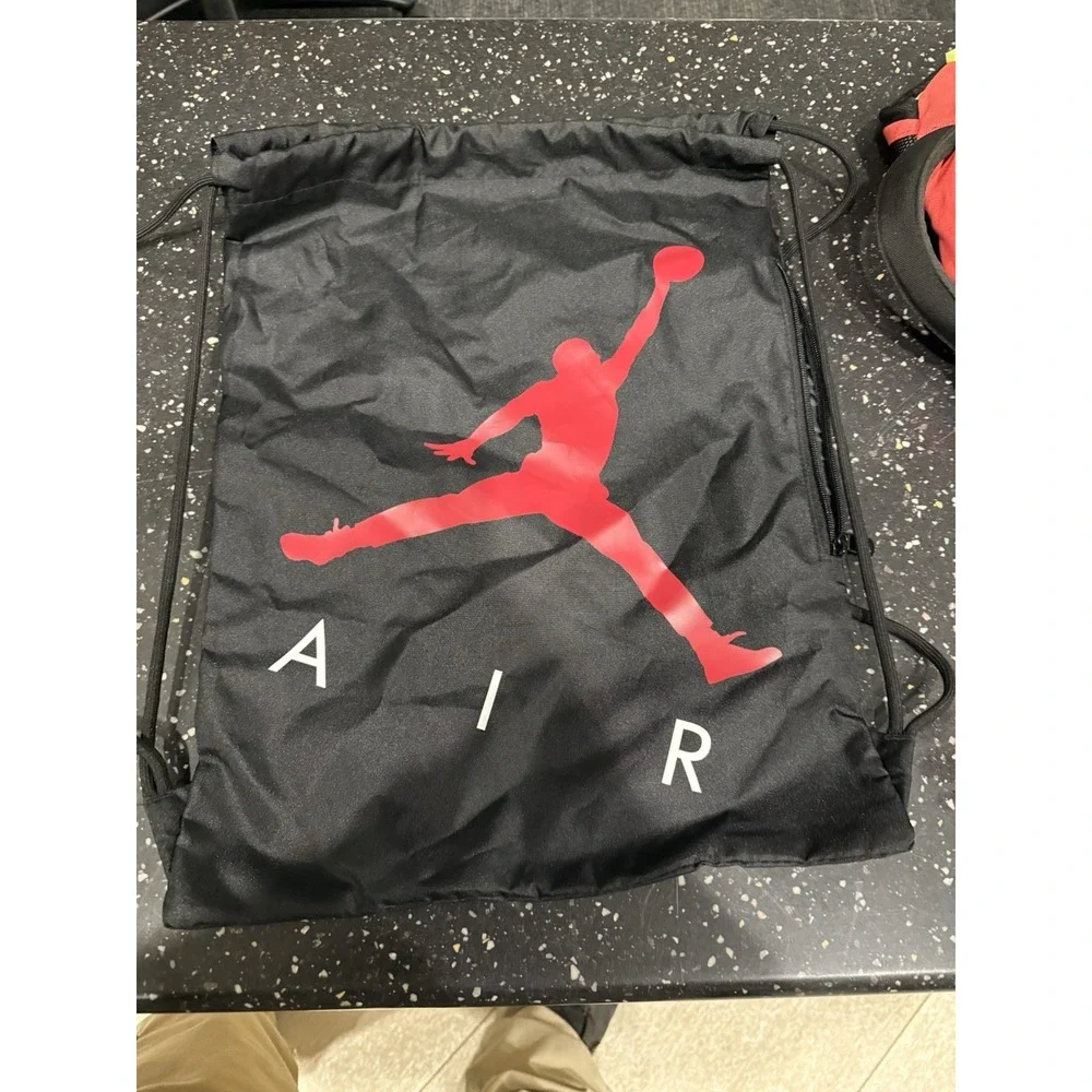 Nike Air Jordan Drawstring Bag Black - Picture 1 of 4